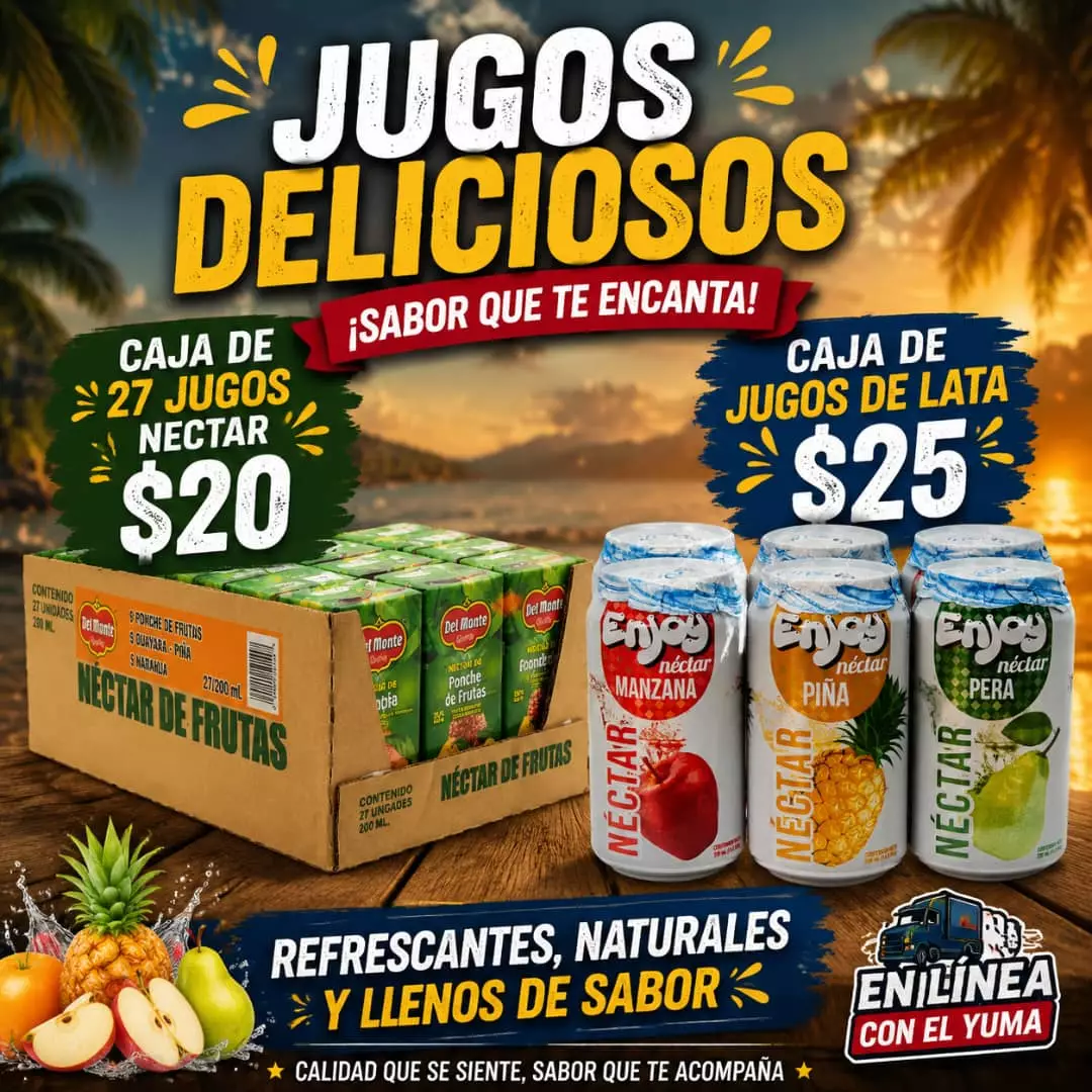 Jugos de lata 24 latas